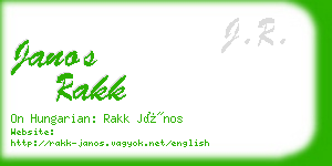 janos rakk business card